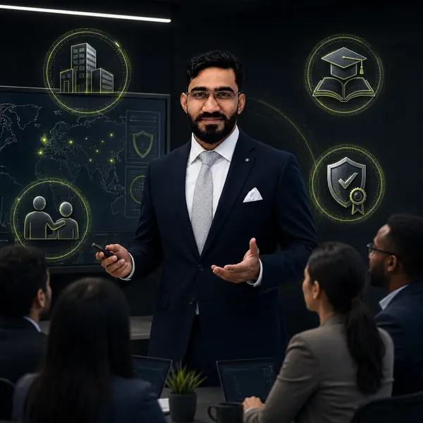 Mehmood Ali delivering cybersecurity consulting and professional training across multiple sectors